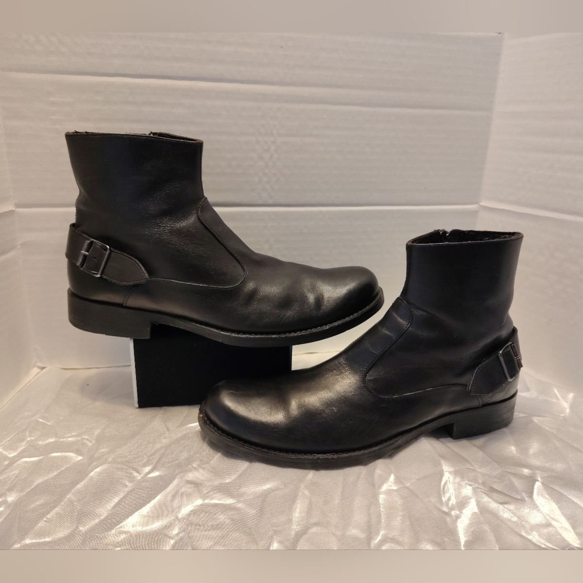 Brass Boots For Men # 9.5 Us, Leather Made